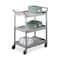 Rubbermaid Commercial 3-Shelf Utility Service Cart, Plastic, 200 lb Load Capacity, 3 Shelves, 33.6" W, 37.8" H RCP342488PM - alternate 2